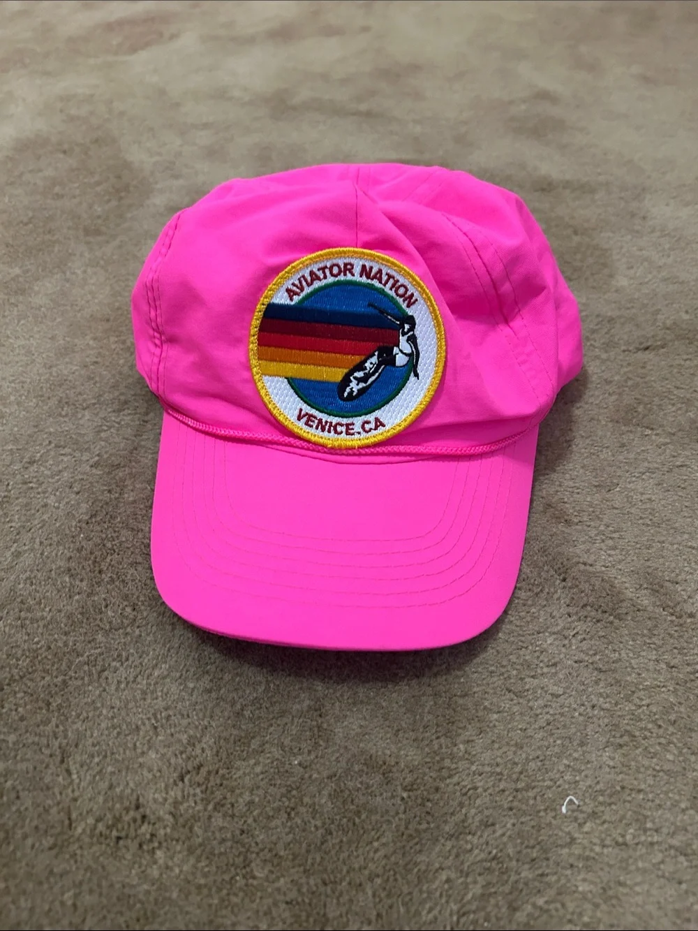 Aviator Nation Kids Hot Pink Patch Logo Cap